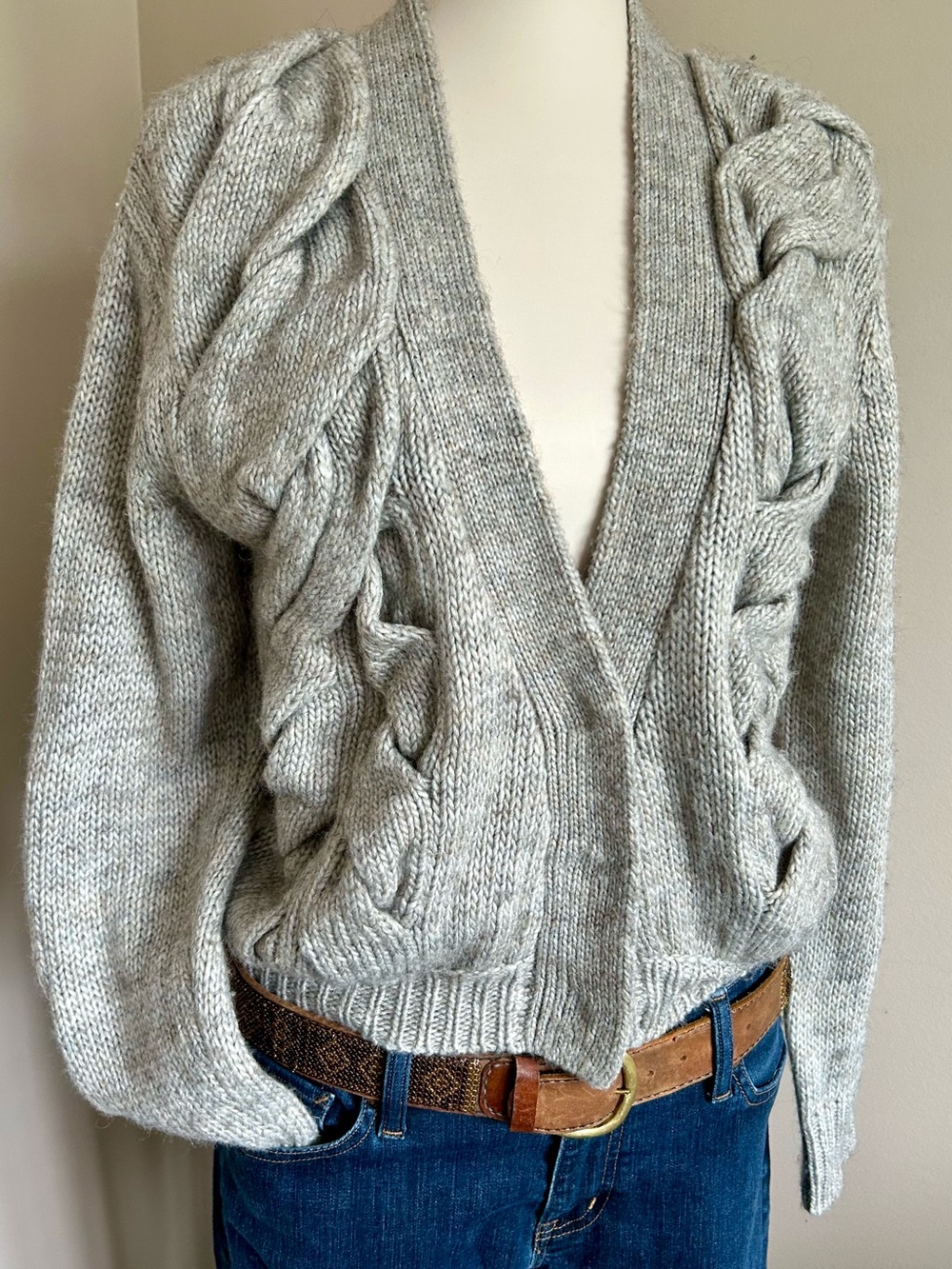 White Space by Hudson’s Bay Co. Woven Cable Knit Cardigan
